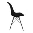 Chaise scandinave Kick Metal Luuk - Noir