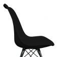 Chaise scandinave Kick Metal Luuk - Noir