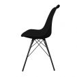 Chaise scandinave Kick Metal Luuk - Noir