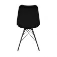 Chaise scandinave Kick Metal Luuk - Noir