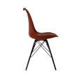 Chaise scandinave Kick Metal Luuk - Rouge