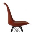 Chaise scandinave Kick Metal Luuk - Rouge