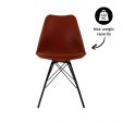 Chaise scandinave Kick Metal Luuk - Rouge