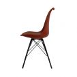 Chaise scandinave Kick Metal Luuk - Rouge