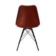 Chaise scandinave Kick Metal Luuk - Rouge