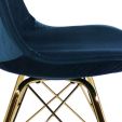 Chaise scandinave Kick - Bleu foncé