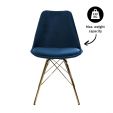 Chaise scandinave Kick - Bleu foncé