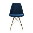 Chaise scandinave Kick - Bleu foncé