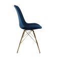 Chaise scandinave Kick - Bleu foncé