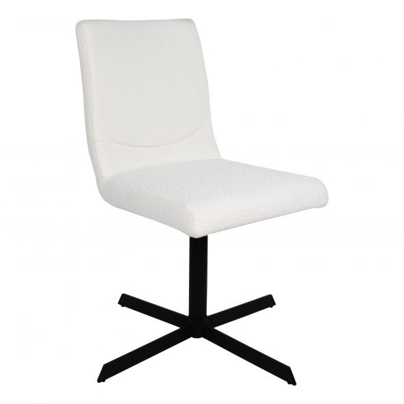 Chaise tournante Kick Sam Boucle - Blanc