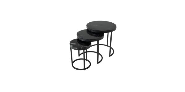 Set de table basse Marble - set de 3 - Noir